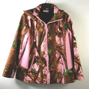 Aqua Stop Pink Camo Fleece Lined Jacket